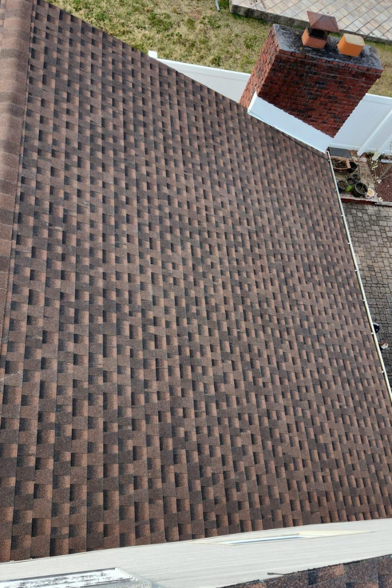 Aerial View of Roof Work